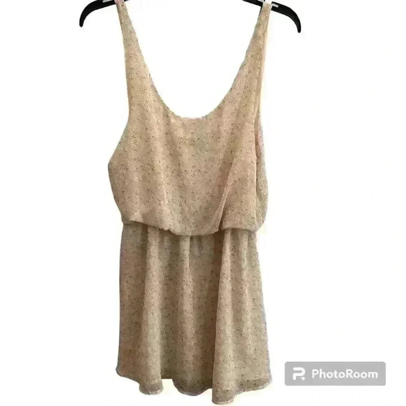 THML Womens Sleeveless Mini Boho Floral Lined Flowy SunDress Size Small - Picture 3 of 12